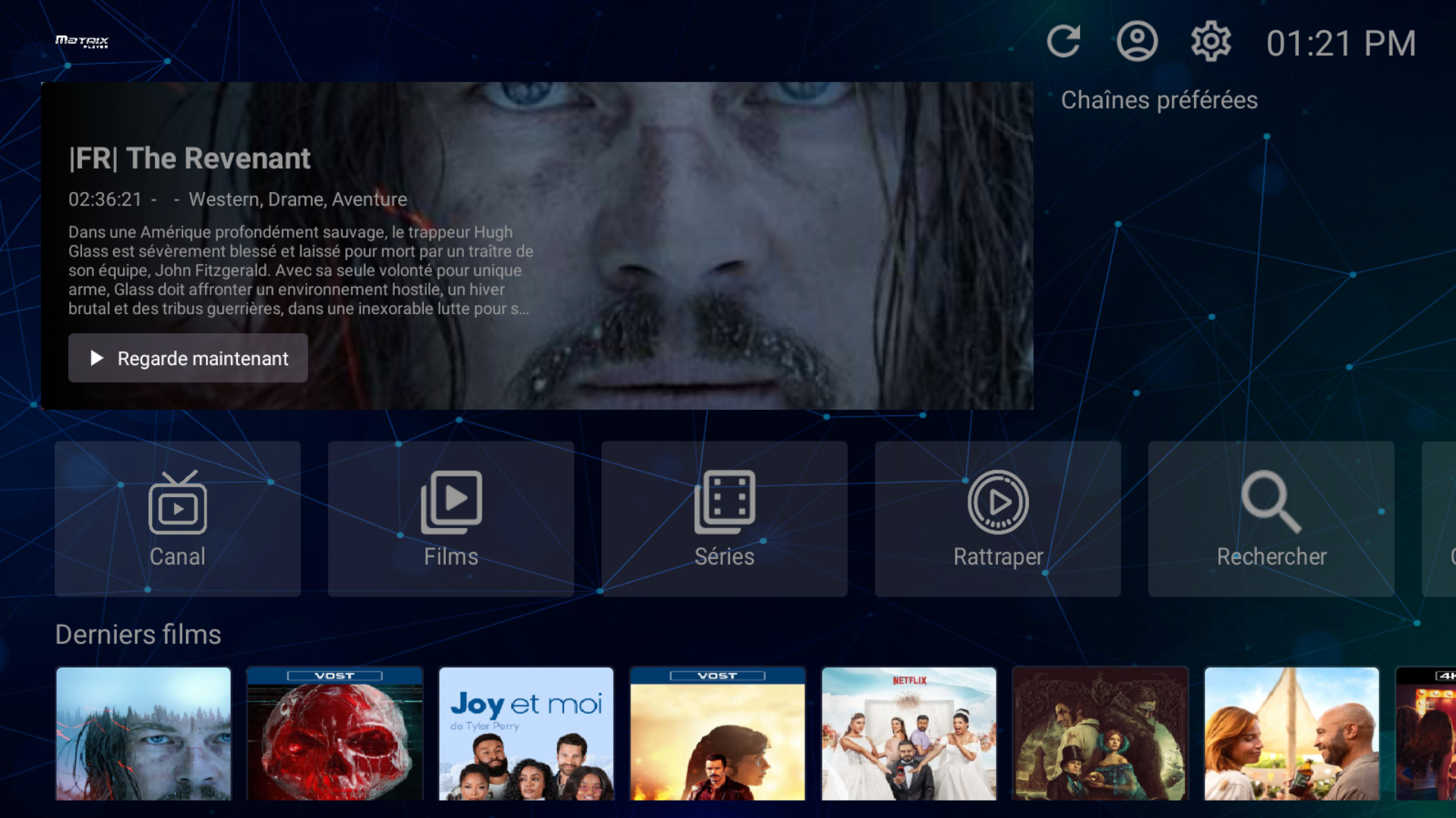 Application MATRIX PLAYER